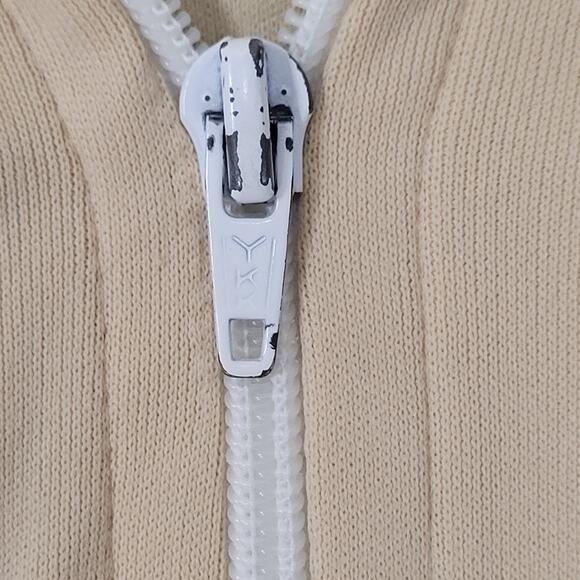 Vintage 90s MOD Track Jacket Large 23x25 Beige Brown - Picture 12 of 16